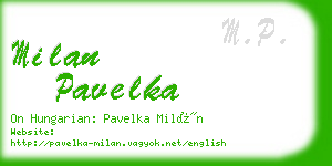 milan pavelka business card